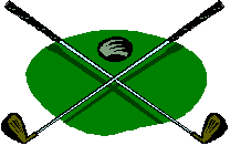 golf clubs on green